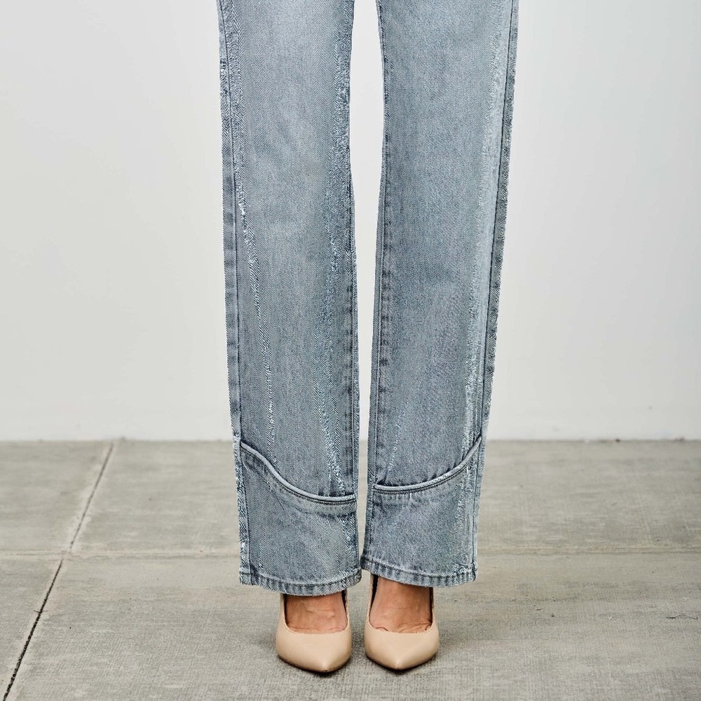 Mid Rise Straight Piping Pants - Picture 4 of 12